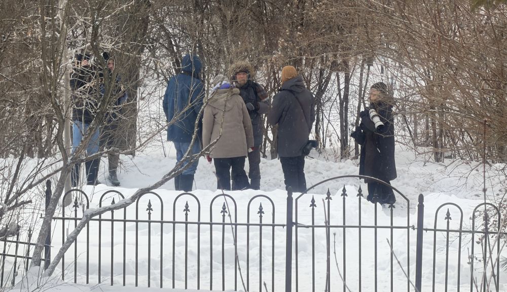 Small group of birders